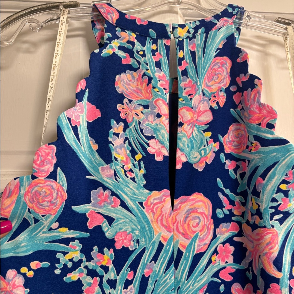 Lily Pulitzer Floral Dress in Blue‎ and Pink S - Picture 6 of 12